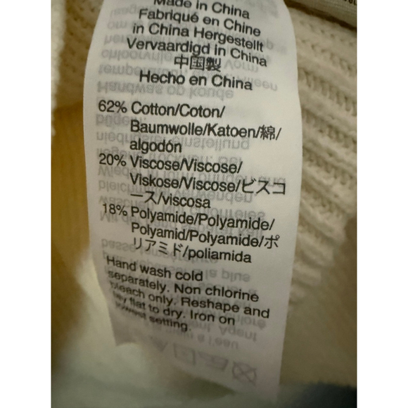 Women's Madewell M Off-White Ribbed Crew Neck Sweater - Picture 6 of 6